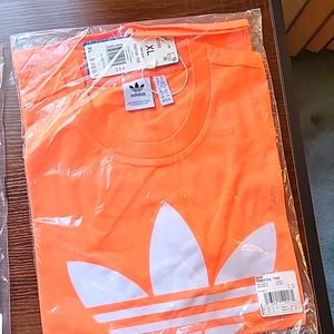 Adidas Womens XL, ORANGE TREFOIL TEE